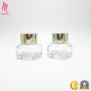 Eco-Friendly Mini Glass Container with Golden Aluminum Lid