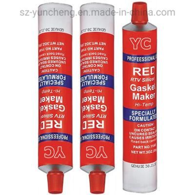 Aluminium Flexible Tubes for Packing RTV Silicone Gasket Maker, Silicone Sealant Collapsible Aluminum Tube with Good Quality and Low Price