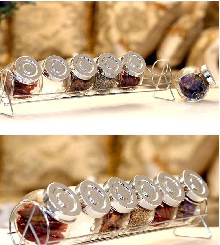 50ml 180ml 380ml 480ml Dacetedd Round Glass Storage Spice Jar with Lid