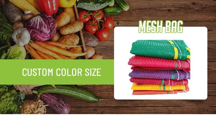 High Quality Vegetable Net Bag Mesh Drawstring Cosmetic Bag PP Mesh Plastic Bag for Vegetables