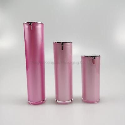 15ml 30ml 50ml Round Acrylic Airless Emulsion Bottle Vacuum Foundation Bottle Lotion Pump Bottle for Essence