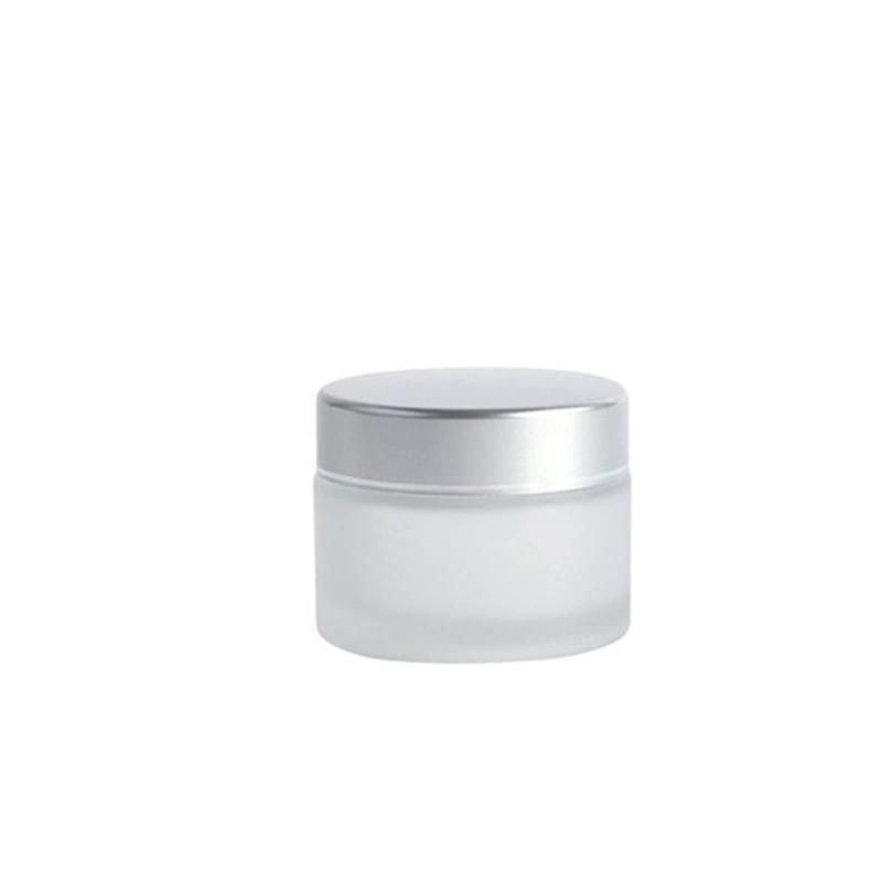 30ml Frosted Glass Cream Packaging with Plastic Lid