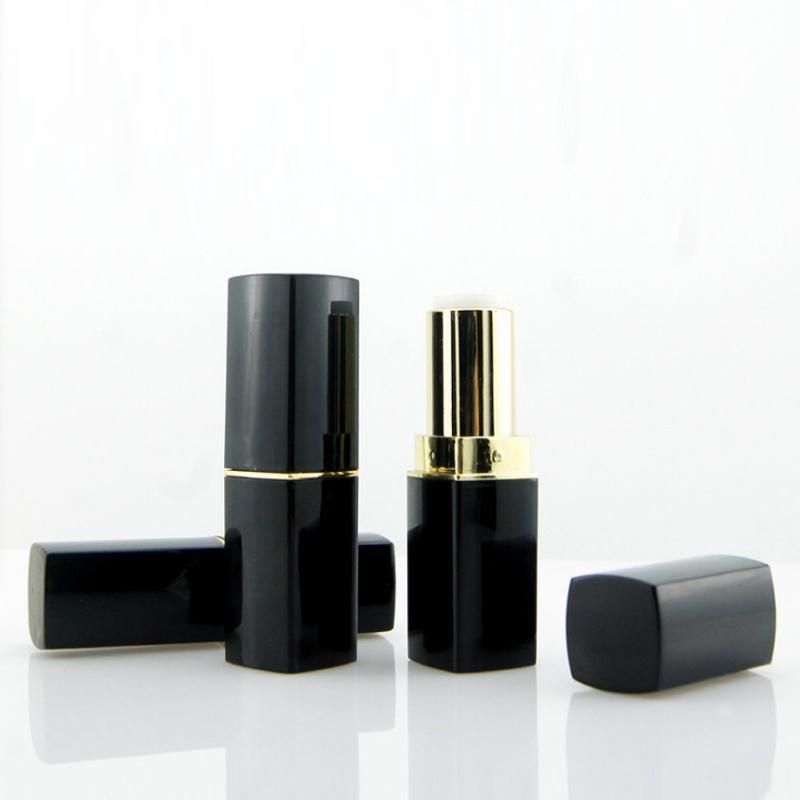 Bulk Wholesale Fancy Square Luxury Black Lipstick Empty Tubes High Quality Lip Balm Container