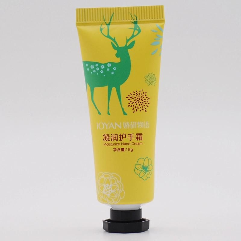 Empty Hand Cream Plastic Soft Tubes Packaging with Octagonal Lid