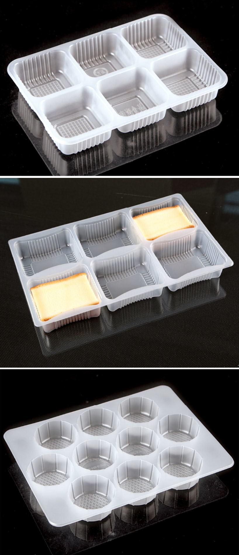 Transparent cheap plastic tray hot selling biscuit  tray PET plastic tray wholesale