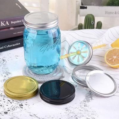 16oz Glass Jar with Golden Lid for Food Packing Purpose