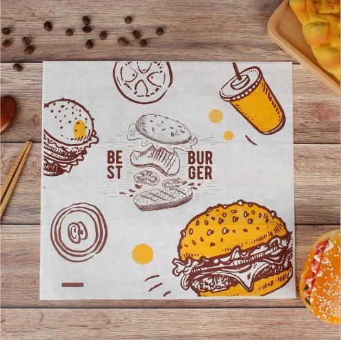 Wholesale Custom Burger Fried Chip Chicken French Fries Donut Pastry Bakery Lunch Takeaway Fast Food Packaging Hamburger Take Away out Snack Paper Meal Bag Box