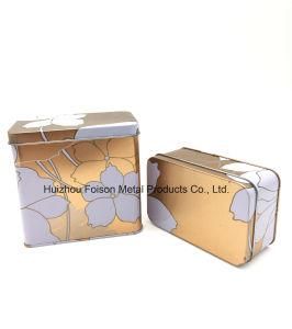 Custom Small Square Mint Gift Packaging Cookie Tin Box Metal Tin Container