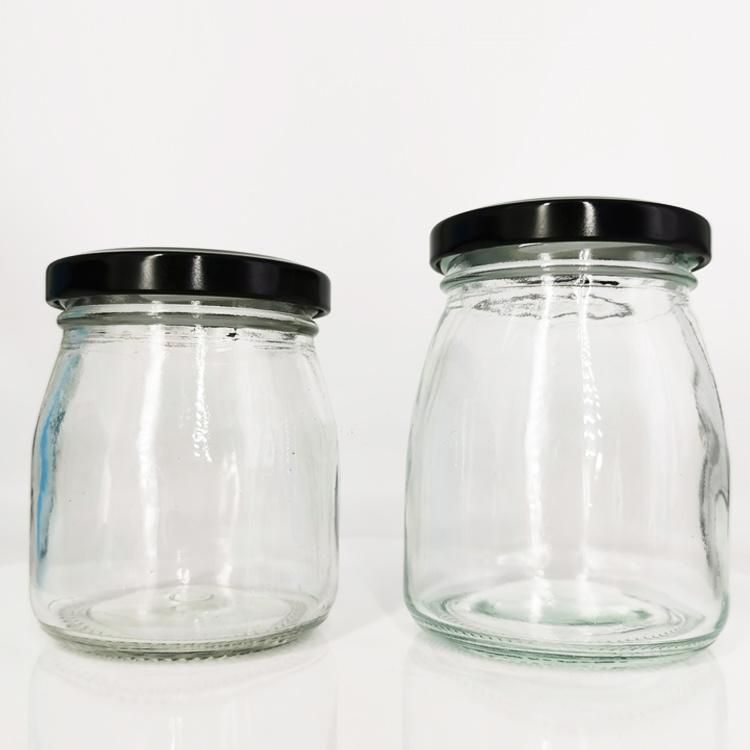 100ml 150ml 200ml Pudding Cup Glass Jar with Plastic Lid