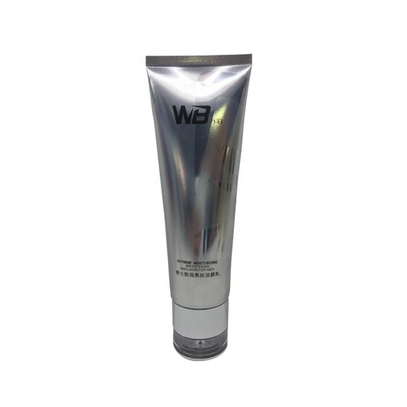 Packaging Cosmetic Tube with Silver Screw Cover for Face Wash