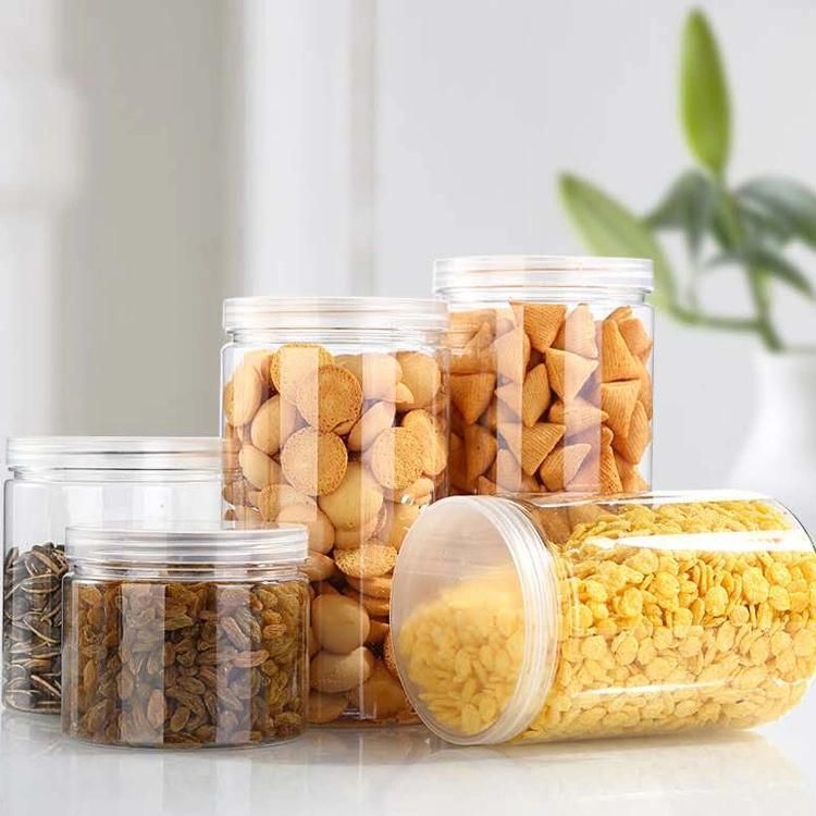 Pet Plastic Jar Food Packaging Jars, Transparent Sealed Flower Tea Dried Fruit Baby Food Cap Jar