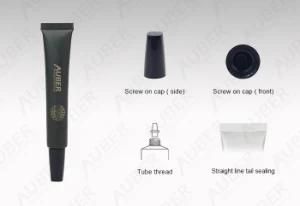 D19mm Black 2 Layer Nozzle Facial Tubes with Hot Stamping Logo Eye Essence Refillable