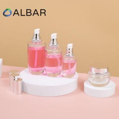 Serum Lotion Emulsion Clear Glass Bottles for Liquid Foundation Personal Care