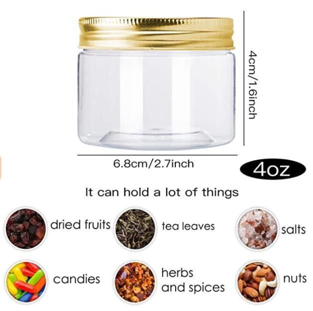 Food Grade Pet Container Plastic Jars for Peanut Butter Honey Cookie Cake Snacks Chips Nuts Grain Food Jars with Screw Top Lid