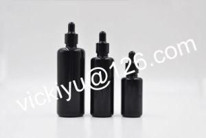 Violet Black Glass Containers, Glass Bottles for Essential Oil