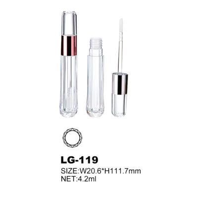 Cosmetic Packaging Diamond Shape Lip Gloss Containers Tube with Wand