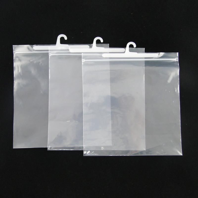 Good Quality LDPE Hook Bag with a Zipper