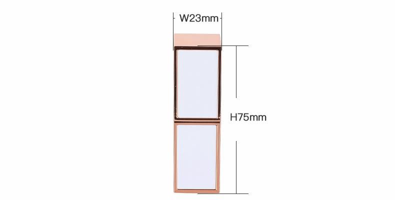 Wholesale Cosmetic Packaging Matte Red Square Lipstick Tube for Make up