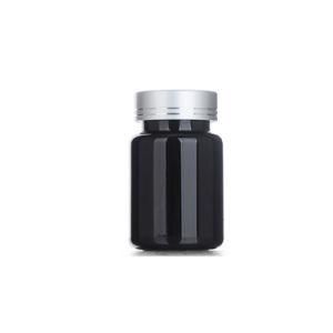 Free Sample 80ml Empty Black Pet Capsules Tablets Pills Bottle Plastic Medicine Bottle