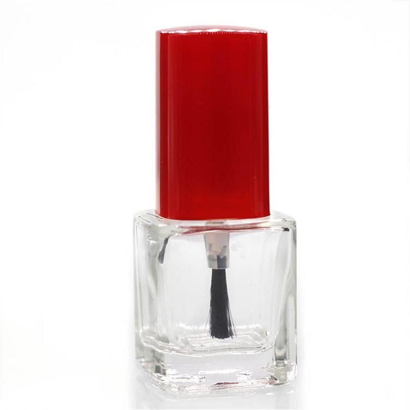 PP Plastic Square Transparent Nail Polish Bottles