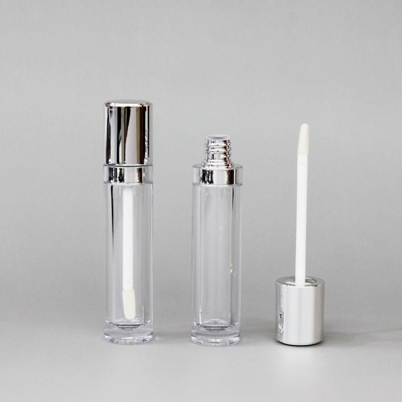 Sliver Lipgloss Packaging Empty Lip Gloss Container Tubes with Brush