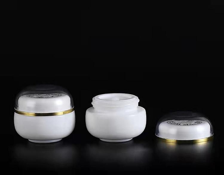 Customized 15g Cream Glass Porcelain Jar Cosmetic Jar Cosmetic Case