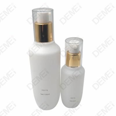 40/100/120/150ml 50g 120g Cosmetic Skin Care Packaging Matte White Toner Lotion Glass Bottle and Cream Jar
