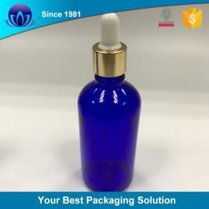 15ml Wholesale Round Silver Alumite Glass Dropper Cap for Blue Glass Essential Oil Bottle