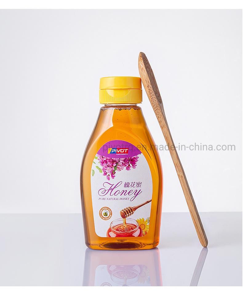 250g Pet Plastic Honey Squeeze Bottle Sauce Bottle with Flip Cap