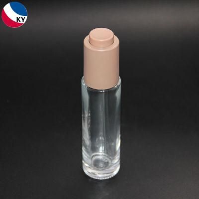 30ml Flat Shoulder Colorful Glass Dropper Bottle with Orange Dropper