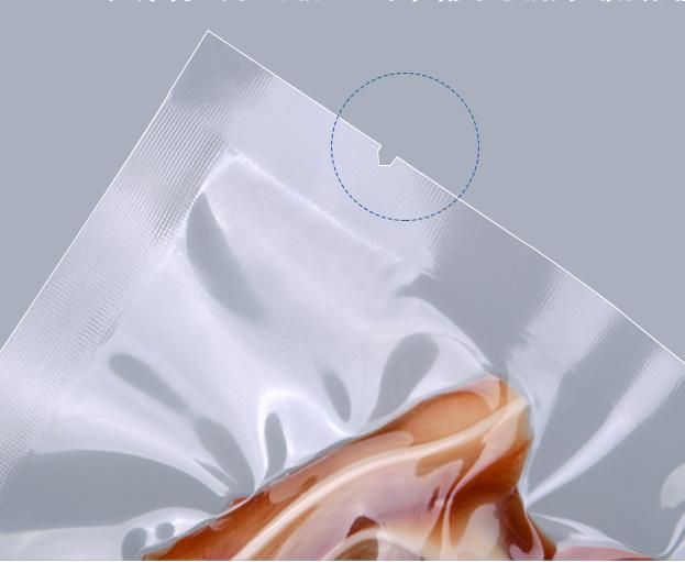 DOT Pattern Mesh Food Vacuum Bag Airtight Transparent Plastic Three Sides Seal Food Vacuum Bag with U Shaped Tear Notch