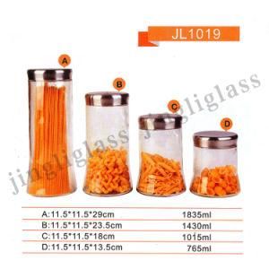 Tall Slender Type of Glass Storage Jar / Glass Jar
