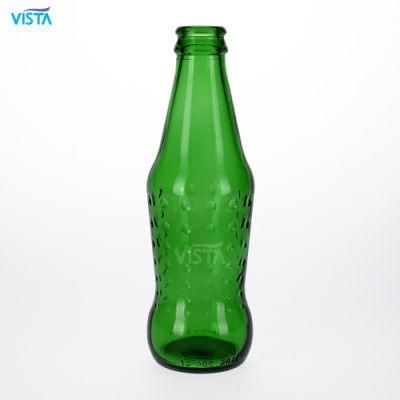 250ml Fruit Juice Clear Green Glass Bottle Crown Cap
