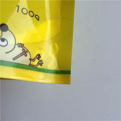 Top Zip Custom Printed Plastic Aluminium Foil Lamination Bag for Pet Snack