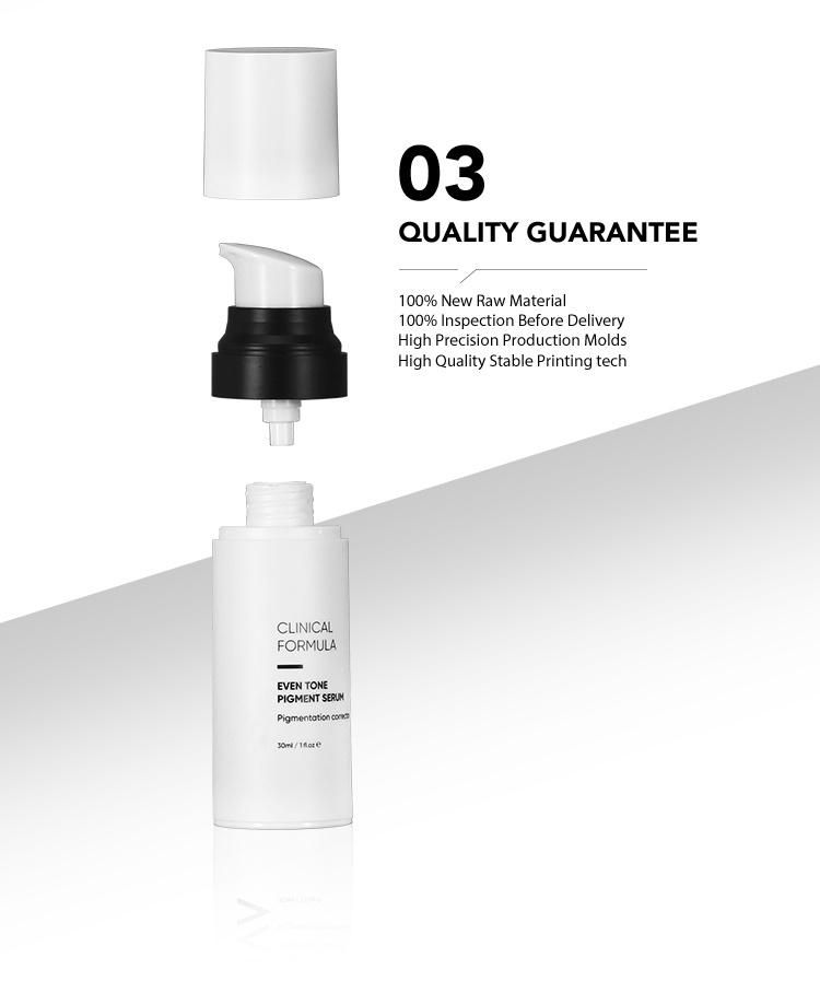 Black and White Cosmetic Skincare Airless Bottle