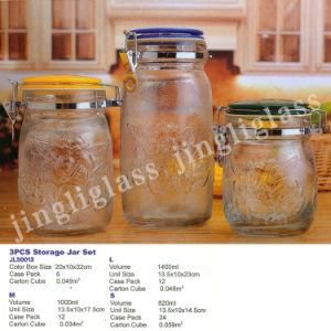 High Grade Storage Glass Jar with Clip Cap