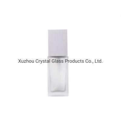 15ml 30ml 45ml Cosmetic Frosted Glass Bottle Cosmetic Packaging with Lotion Pump