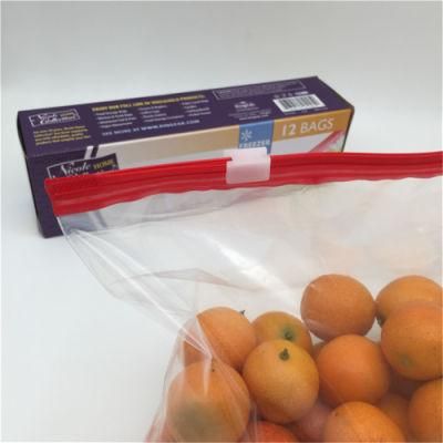 Custom Printed Reclosable Plastic Zipper Bags Sandwich Packaging Food Grade LDPE Food Storage Slider Ziplock Bag