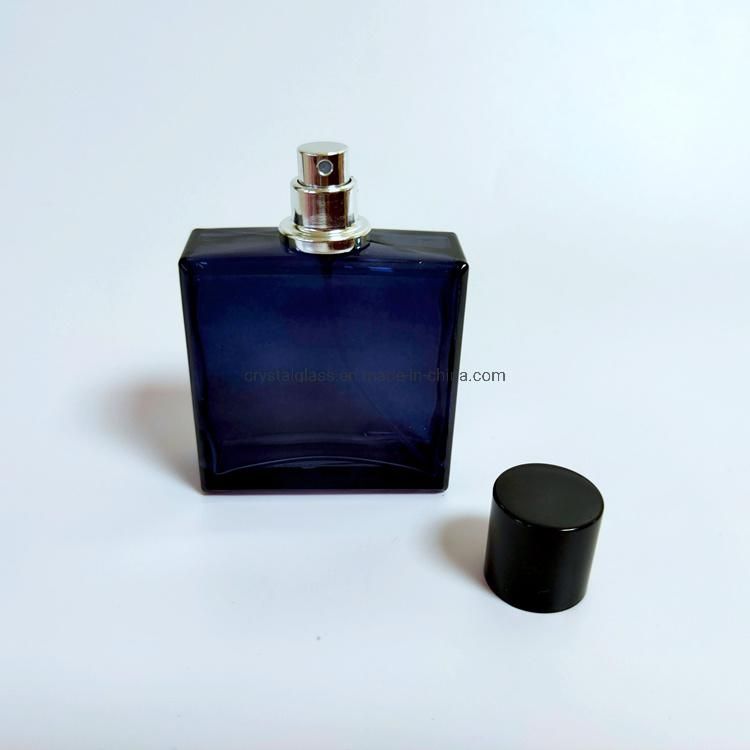 110ml Rtctangle Glass Perfume Bottle with Spray Head for Subpakage