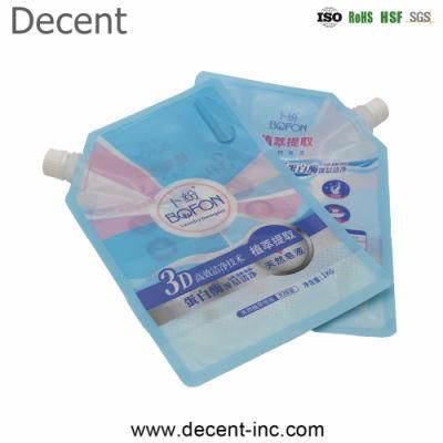 New Design 0.5L, 1L, 2L, 3L Laundry Solution Packing Bag Stand up Pouch with Spout and Handle