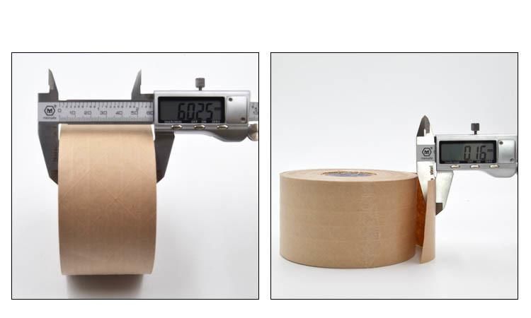Gummed Paper Tape Water Activated Brown Reinforced Kraft Paper Packaging Shipping Tape