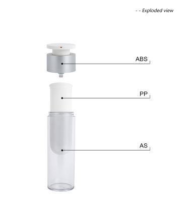50ml Cosmetic Airless Pump Bottle High Quality Facial Acrylic Cosmetic Bottle