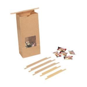 Customize Greaseproof Take Away Packaging Brown Kraft Lunch Sandwich Candy Paper Food Bag
