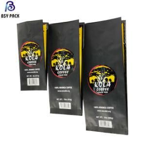 Factory Price Gravure Printing Ecofriendly Side Gusset Pouch Heat Seal Coffee Plastic Packing Bag with Valve