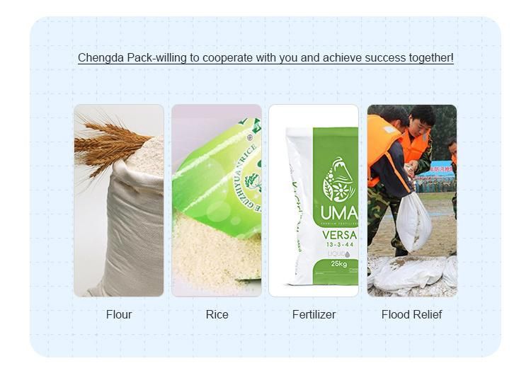 20kg 25kg 50kg Flour Rice Fertilizer Charcoal Packaging Plastic PP Bags Woven PP Sacks