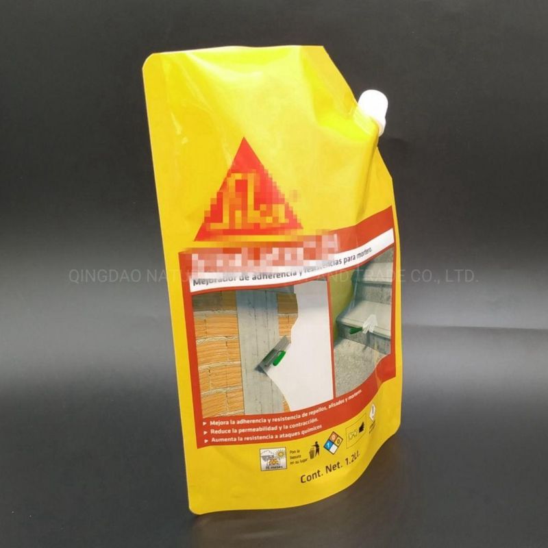 1.2lt Wall Adhesive Spout Bag Liquid Packaging Bag for Wall Adhesive