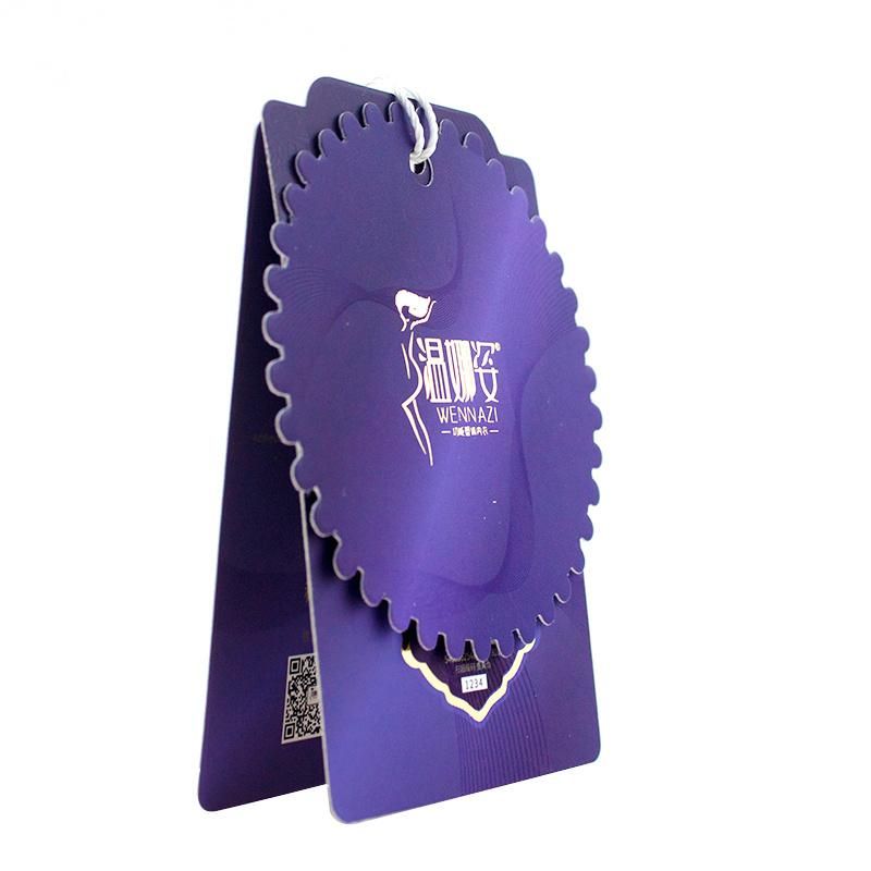 Cutomized Matte Lamination Gold Foil Clothing Paper Hang Tag