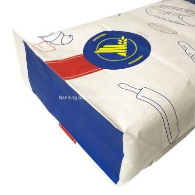 Disposable Kraft Paper with Valve PP Flour Bag Sack 25kg