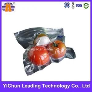 Aluminum Foil Ziploc Zipper Plastic Windowed Fruit Vacuum Bag (LD-A389)