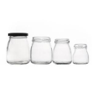 Wholesale Multiple Capacities High Quality Customize Clear Round Food Pudding Glass Jar